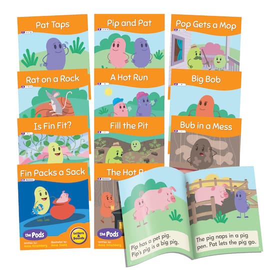 Junior Learning&#xAE; Decodable Readers The Pods Phase 2 Letter Sounds Set
